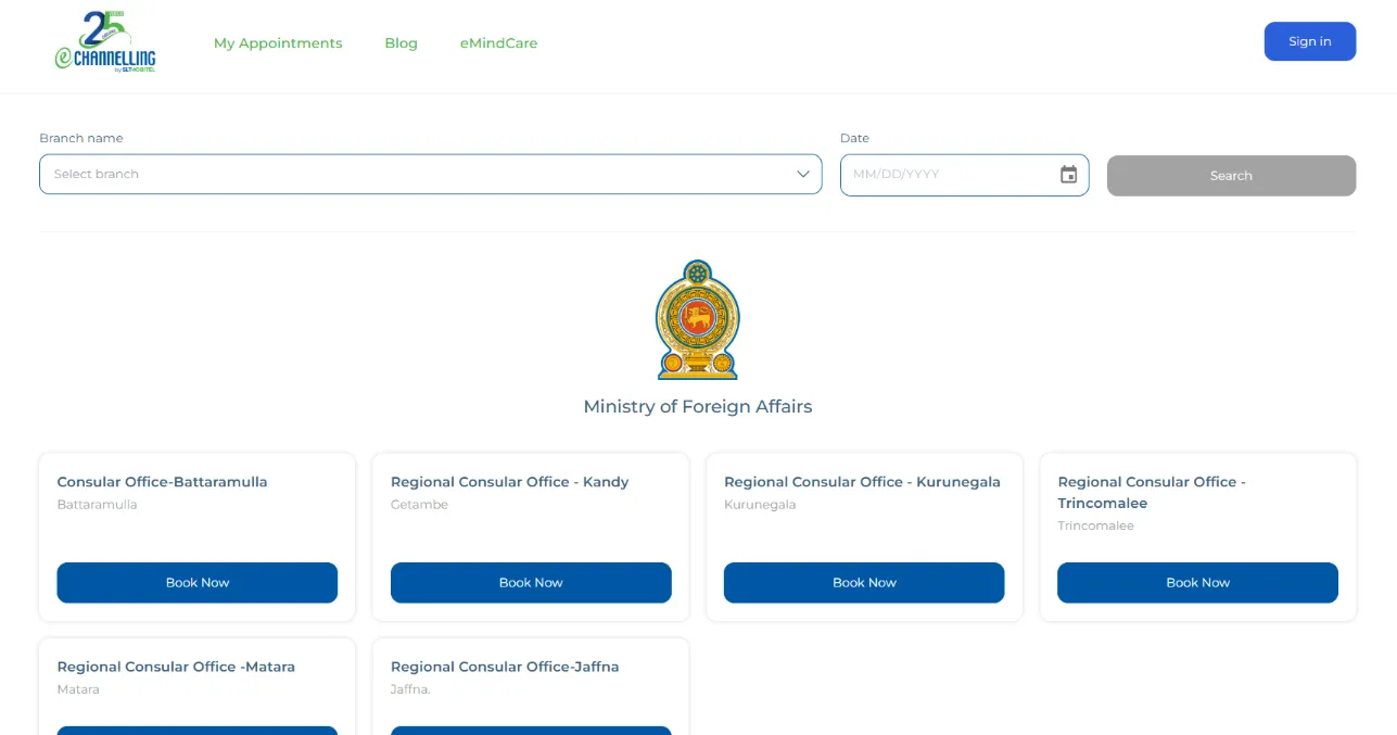 Embassy Appointments